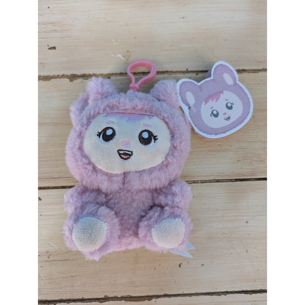 Yoonique LaBabies Monster Pink CeCe Plush Keychain Bag Clip Keychain 5" Toy NWT